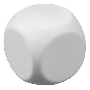 Антистресс "Куб-приниматель решений"; белый; 6х6х6 см; вспененный каучук