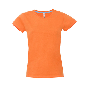 Футболка женская "California Lady", оранжевый, S, 100% хлопок, 150 г/м2