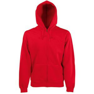Толстовка "Zip Through Hooded Sweat", красный, 70% х/б, 30% п/э, 280 г/м2