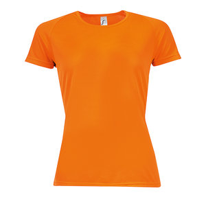 Футболка "Sporty women", неоовый оранжевый, 100% п/э, 140 г/м2