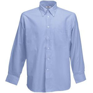 Рубашка "Long Sleeve Oxford Shirt", светло-голубой, 70% х/б, 30% п/э, 135 г/м2