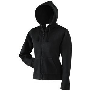Толстовка "Lady-Fit Hooded Sweat Jacket", черный, 75% х/б, 25% п/э, 280 г/м2
