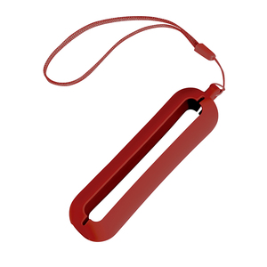 Обложка с ланъярдом к зарядному устройству "Seashell-1", красный,силикон