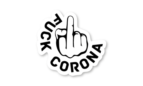 Стикер матовый №153 F**k corona