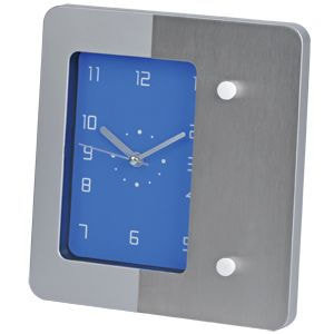 Часы настольные "Futura" с магнитами для записок  синий; 20х18 см; металл, пластик