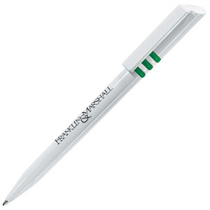GRIFFE, ручка шариковая, зеленый/белый, пластик