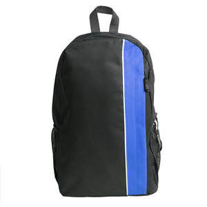 Рюкзак PLUS, чёрный/синий, 44 x 26 x 12 см, 100% полиэстер 600D
