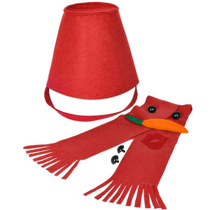 Набор для лепки снеговика  "Улыбка", красный, фетр/флис/пластик