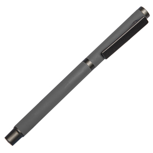 Ручка шариковая TRENDY, серый/темно-серый, металл, пластик, софт-покрытие