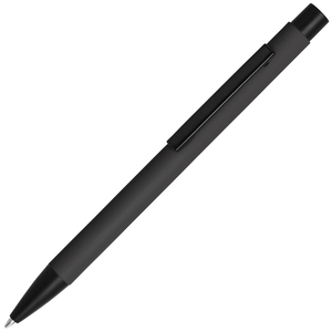 SKINNY, ручка шариковая, черный/черный, алюминий, софт- покрытие