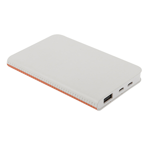 Универсальное зарядное устройство "Franki (4000mAh),белый с оранжевым, 7,5х12,1х1,1см