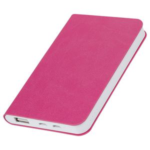 Универсальное зарядное устройство "Softi" (4000mAh),розовый, 7,5х12,1х1,1см, искусственная кожа,плас