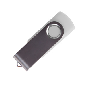 USB flash-карта "Dot" (16Гб), белый, 5,5х2х1см,пластик металл