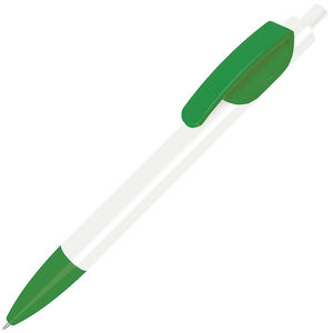 TRIS, ручка шариковая, ярко-зеленый/белый, пластик