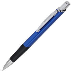 SQUARE, ручка шариковая с грипом, синий/хром, металл