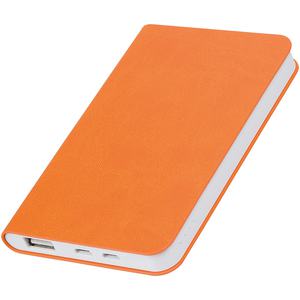 Универсальное зарядное устройство "Softi" (4000mAh),оранжевый, 7,5х12,1х1,1см, искусственная кожа,пл