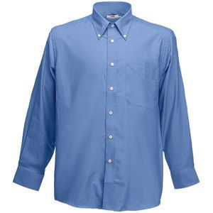 Рубашка "Long Sleeve Oxford Shirt", синий, 70% х/б, 30% п/э, 135 г/м2