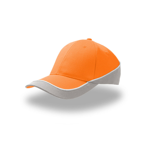 Бейсболка "Racing", оранжевый/серый, 65% полиэстер 35% хлопок 180  г/м2        