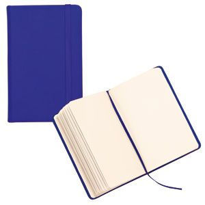 Блокнот для записей;синий; 9,5х14,5х1,6 см.; искусственная кожа