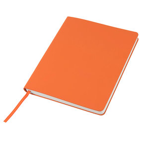 Бизнес-блокнот "Cubi", 150*180 мм, оранжевый, кремовый форзац, мягкая обложка, в линейку