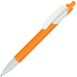 TRIS, ручка шариковая, оранжевый/белый, пластик