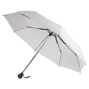 Зонт складной FANTASIA, механический, белый с черной ручкой