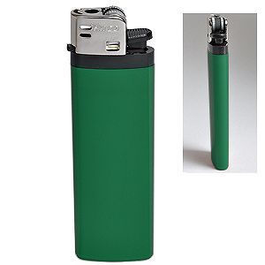 Зажигалка кремневая ISKRA, зеленая, 8,18х2,53х1,05 см, пластик