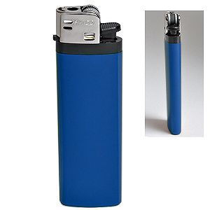 Зажигалка кремневая ISKRA, синяя, 8,18х2,53х1,05 см, пластик