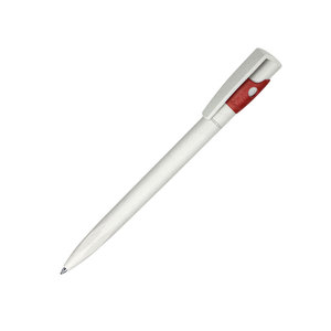 Ручка шариковая KIKI EcoLine SAFE TOUCH, красный, пластик