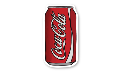 Стикер с лаком №30 Coca Cola
