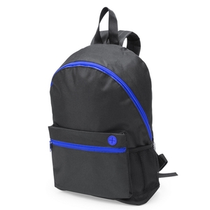 Рюкзак "Town", черный с синими молниями, 28х38х12 см, полиэстер 600D