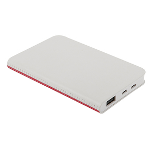 Универсальное зарядное устройство "Franki" (4000mAh),белый с красным, 7,5х12,1х1,1см