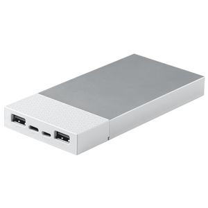 Универсальное зарядное устройство "Slim Pro" (10000mAh),белый, 13,8х6,7х1,5 см,пластик,металл