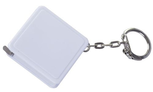 Брелок Square с рулеткой 1 м, белый