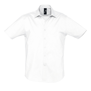 Рубашка мужская "Broadway", белый, 97% х/б, 3% п/э, 140г/м2