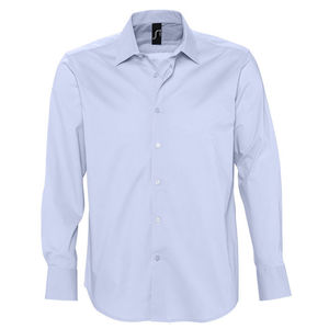 Рубашка"Brighton", небесно-голубой, 97% хлопок, 3% эластан, 140г/м2