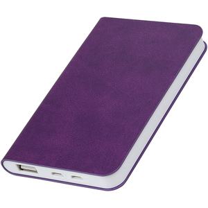 Универсальное зарядное устройство "Softi" (4000mAh),фиолетовый, 7,5х12,1х1,1см, искусственная кожа