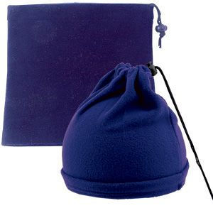 Шапка-шарф с утяжкой "Articos", универсальный размер, синий, флис, 200 гр/м2