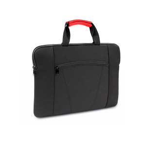Конференц-сумка XENAC, черный/красный, 38 х 27 см, 100% полиэстер