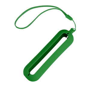 Обложка с ланъярдом к зарядному устройству "Seashell-1", зеленый,силикон
