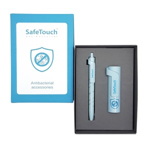 Набор FORTE SAFE TOUCH: аккумулятор, 3000мАh и ручка,серый/голубой