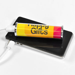Универсальное зарядное устройство "RollUp" (2200mAh) под полноцветную вставку,9,5х2,6 см,пластик